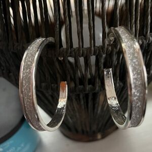 Cubic Zirconia hoop earrings